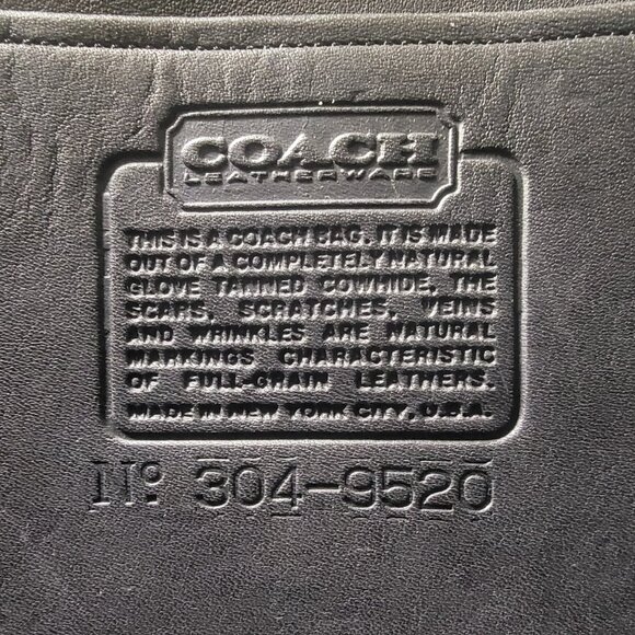 Vintage Coach Marketing Tote | Black Leather Briefcase | Made in NYC - Picture 2 of 6